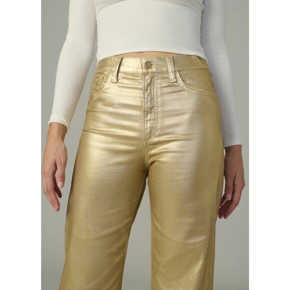 Joes Jeans The Mia High Rise Wide Ankle Jeans Gold Foil 27 - Picture 7 of 15
